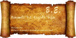 Baumöhl Euzébia névjegykártya